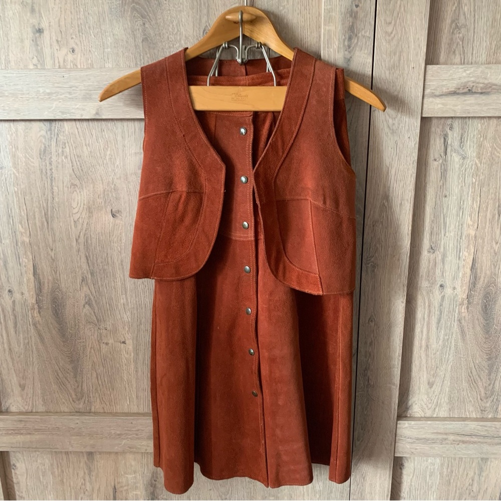 Vintage Suede Skirt & Bolero Vest Sz 5-6